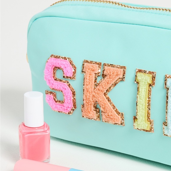 Stoney Clover Lane SKIN Small pouch NEW sparkle glittery metallic - Picture 3 of 16